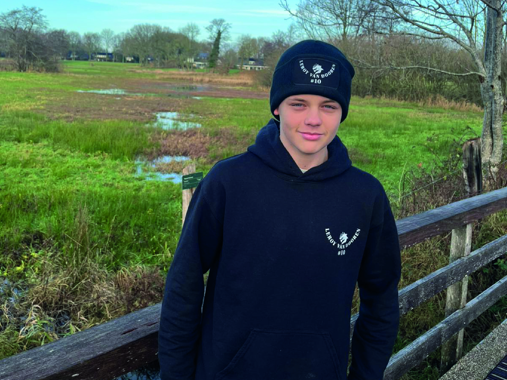 Leroy #10 beanie - wit logo - Afbeelding 3