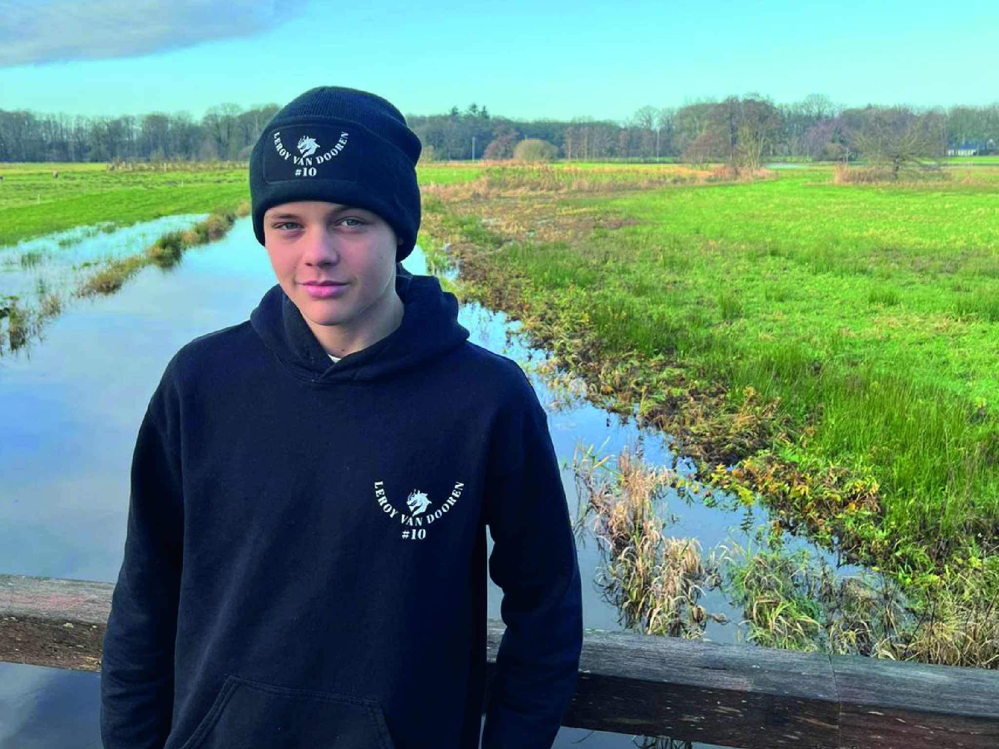 Leroy #10 beanie - wit logo - Afbeelding 2